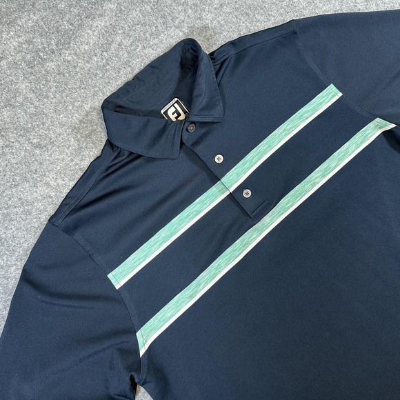 FootJoy Other - FootJoy Polo Shirt Mens Large Athletic Fit Striped Golf Performance Golfwear